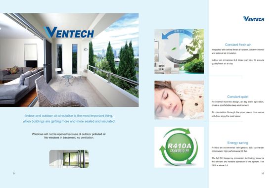 Ventech 16-32KW Heating Whole House Central Air Conditioner For Villa